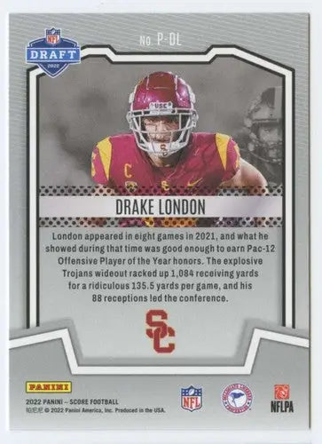 2022 Score Protential Drake London football card with original gloss NM-MT condition