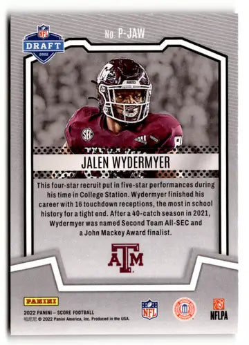 2022 Score Protential #20 Jalen Wydermyer NM Near Mint ID:48562 - Football Card Single