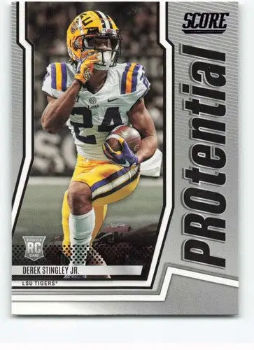 2022 Score Protential Derek Stingley Jr. football card with original gloss NM-MT