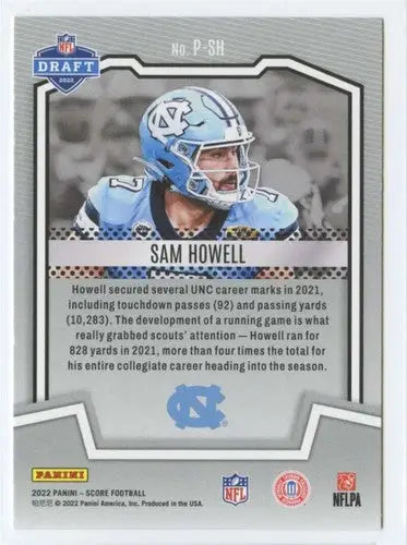 2022 Score Protential #5 Sam Howell NM-MT ID:46330 - Football Card Single