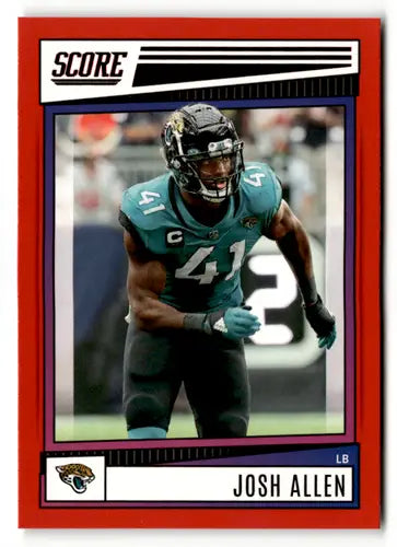 2022 Score Red #23 Josh Allen NM-MT Jaguars ID:50548 - Football Card Single