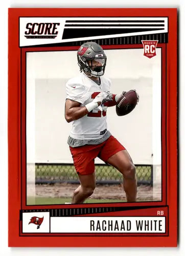 Rachaad White mint RC rookie card from 2022 Score Red Buccaneers ID 50512