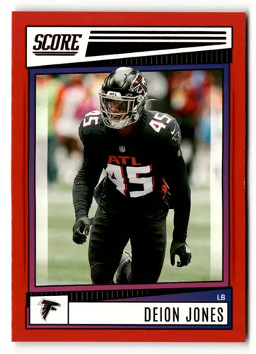 2022 Score Red #37 Deion Jones NM-MT Falcons ID:50543 - Football Card Single