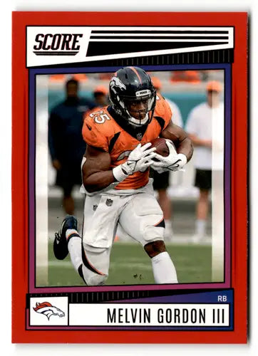 2022 Score Red #80 Melvin Gordon III NM-MT Broncos ID:50546 - Football Card Single