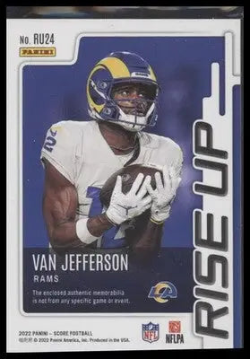 2022 Score #RU24 Van Jefferson Rise Up - Football Card Single