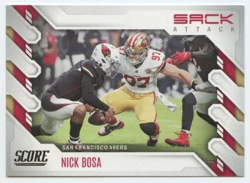 2022 Score Sack Attack #3 Nick Bosa NM-MT 49ers ID:46555 - Football Card Single