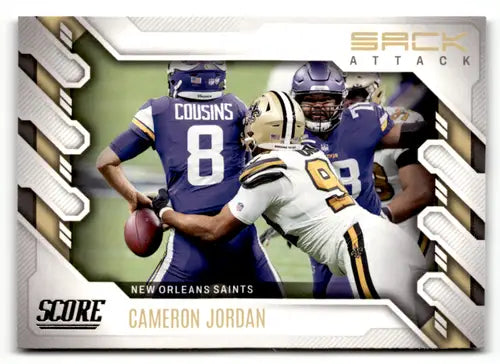 2022 Score Sack Attack #5 Cameron Jordan NM Near Mint Saints ID:48546 - Football Card Single