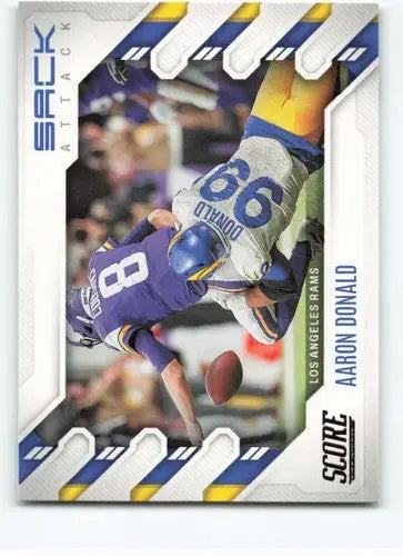 2022 Score Sack Attack #6 Aaron Donald NM-MT LA Rams ID:50519 - Football Card Single