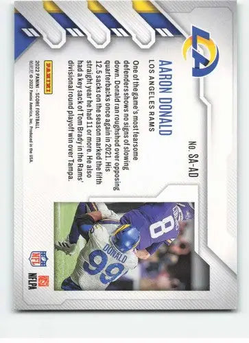 2022 Score Sack Attack #6 Aaron Donald NM-MT LA Rams ID:50519 - Football Card Single