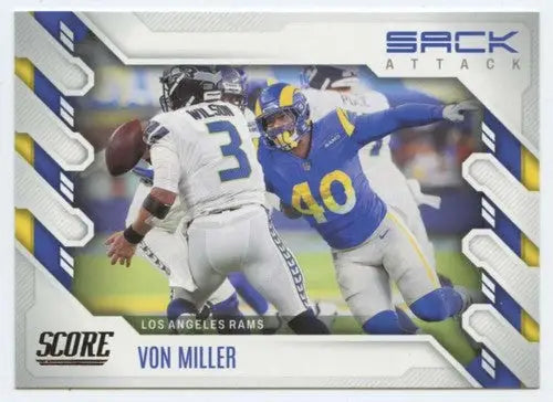 2022 Score Sack Attack #8 Von Miller NM-MT LA Rams ID:50581 - Football Card Single