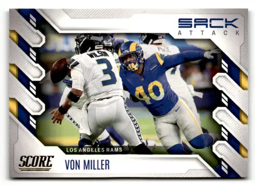 2022 Score Sack Attack Gold #8 Von Miller NM-MT LA Rams ID:48551 - Football Card Single