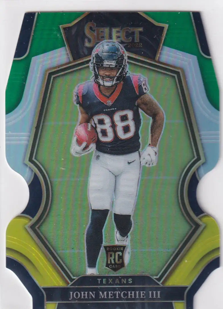 2022 SELECT #141 JOHN METCHIE III GREEN YELLOW DIE CUT- HOUSTON TEXANS