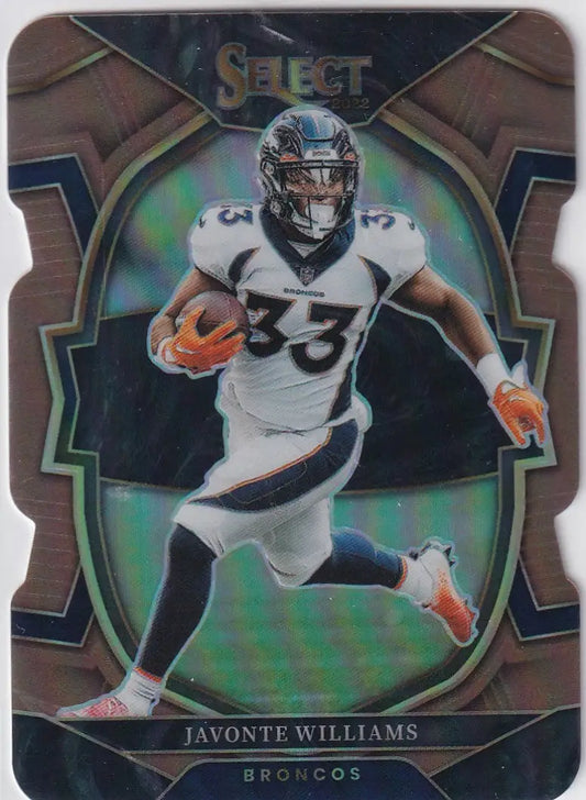 2022 SELECT #24 JAVONTE WILLIAMS DIE CUT 54/149- DENVER BRONCOS
