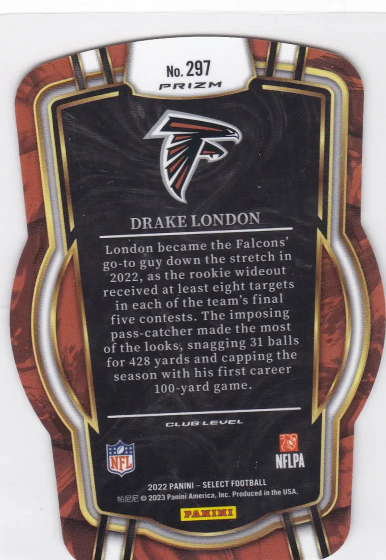 2022 SELECT #297 DRAKE LONDON DIE CUT- ATLANTA FALCONS