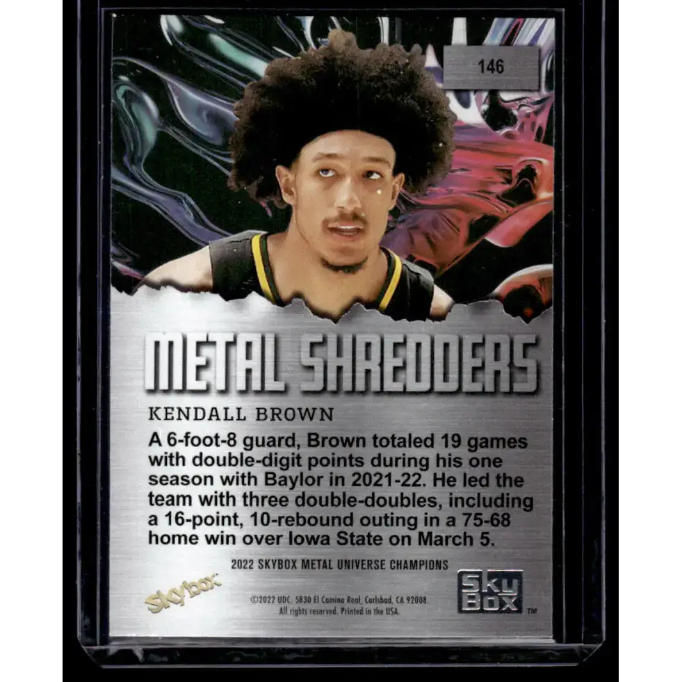 2022 Skybox Metal Universe Champions Aqua #146 Kendall Brown NM-MT Basketball Card - Basketball Card Single