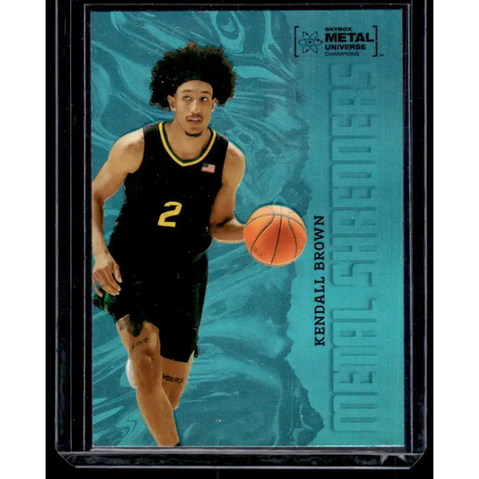 2022 Skybox Metal Universe Champions Aqua #146 Kendall Brown NM-MT Basketball Card - Basketball Card Single