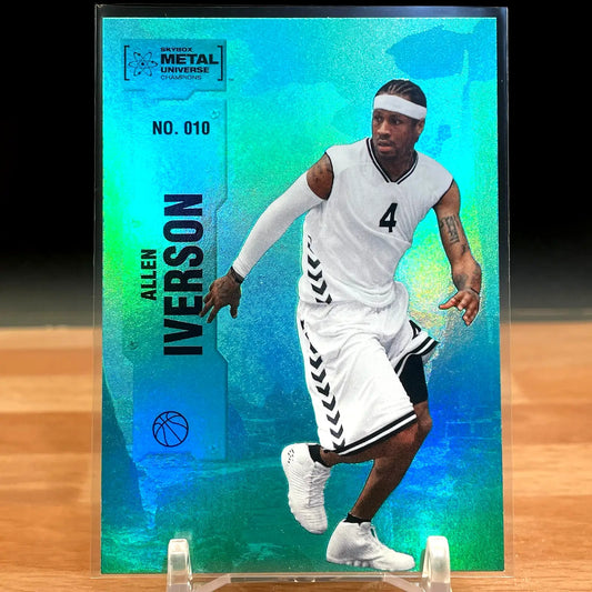 2022 Skybox Metal Universe Champions Aqua Allen Iverson #010 CG61 - Basketball Card Single