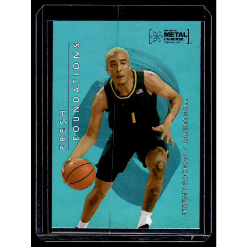 2022 Skybox Metal Universe Champions Fresh Foundation Aqua #FF28 Jeremy Sochan NM-MT Basketball Card - Basketball Card