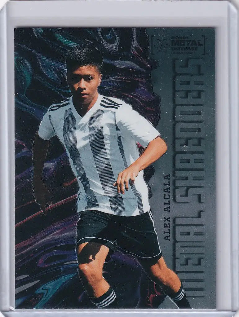 Soccer trading card of Alex Alcala from Skybox Metal Universe Champions collection