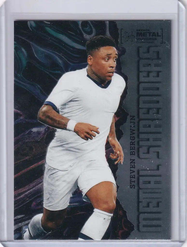 Skybox Metal Universe trading card of Steven Bergwijn in action on the field