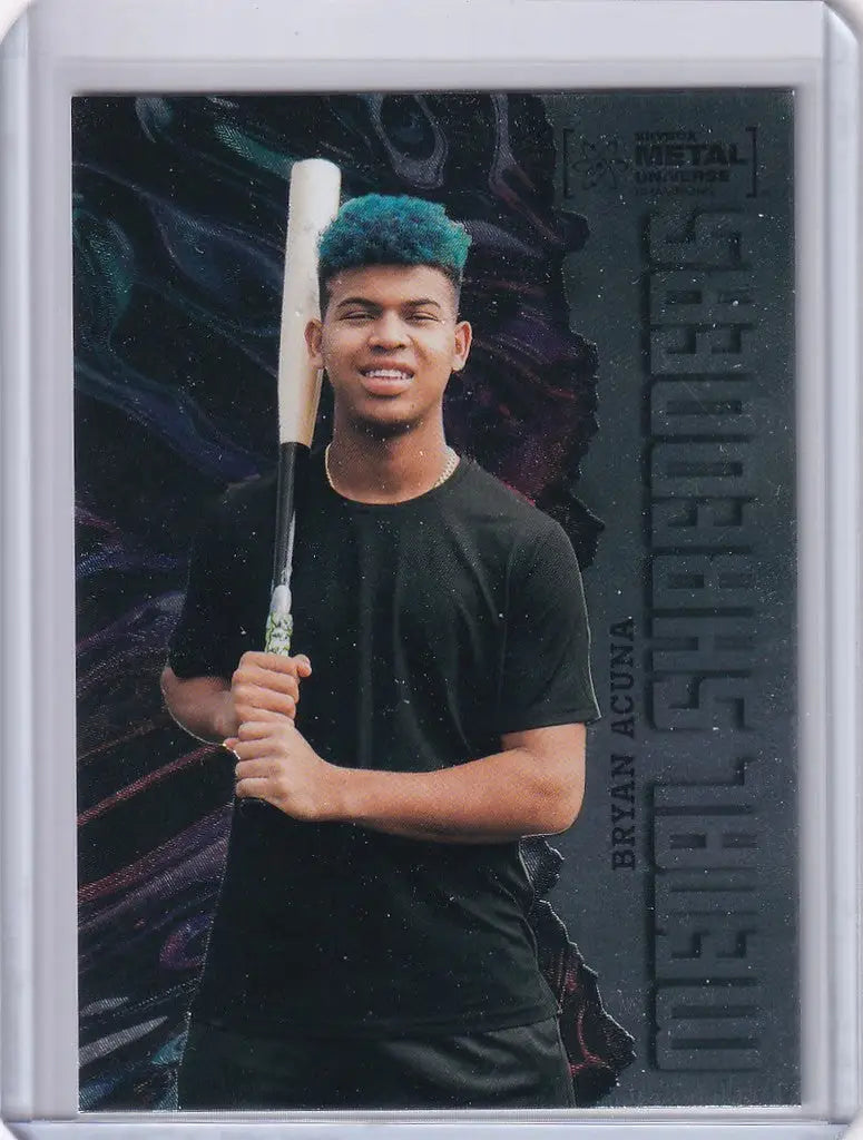 Baseball trading card of Bryan Acuna from Skybox Metal Universe Champions series