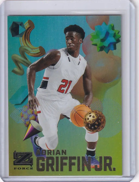 Basketball trading card of Adrian Griffin Jr. in Skybox Metal Universe Champions design