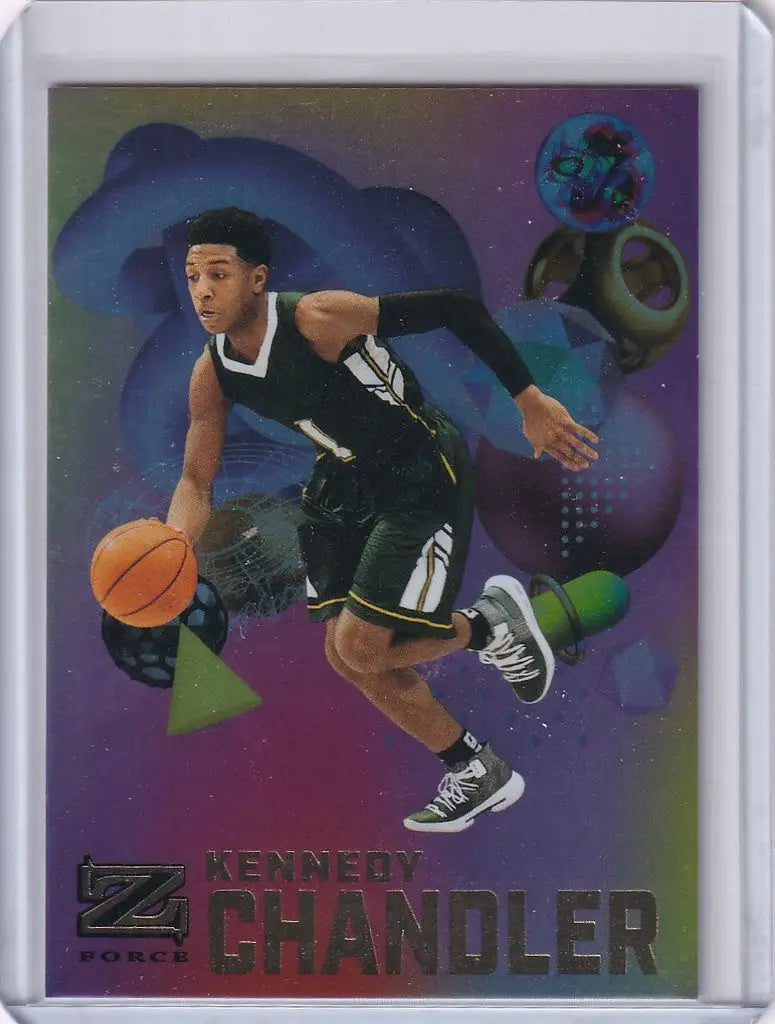 Basketball trading card of Kennedy Chandler from Skybox Metal Universe Champions series