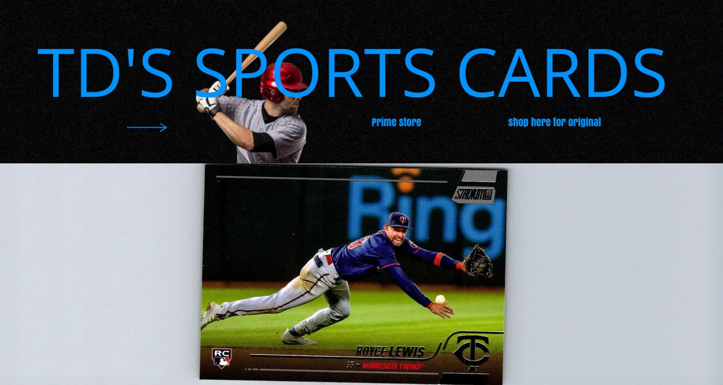 Baseball card of Royce Lewis with Red Foil from 2022 Stadium Club series
