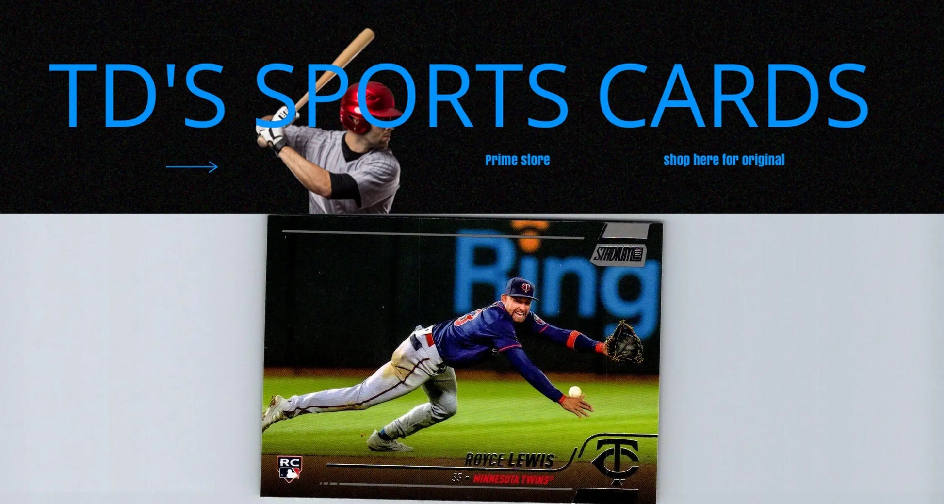 Baseball card of Royce Lewis with Red Foil from 2022 Stadium Club series