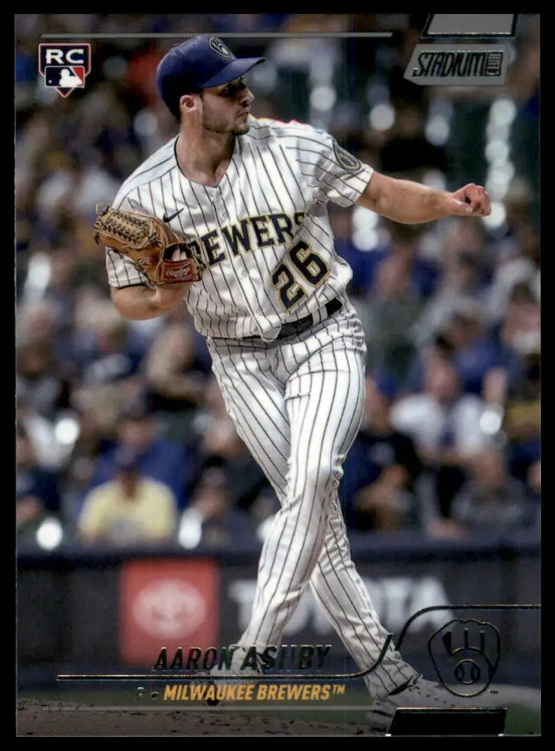 2022 Stadium Club Aaron Ashby RC 270 Milwaukee Brewers Baseball NM - Baseball Card Single