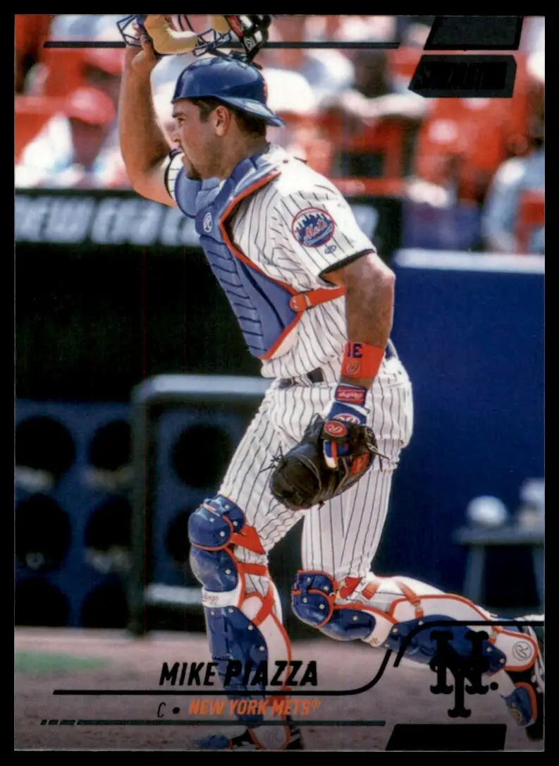 2022 Stadium Club - Black Foil Mike Piazza 139 New York Mets NM - Baseball Card Single