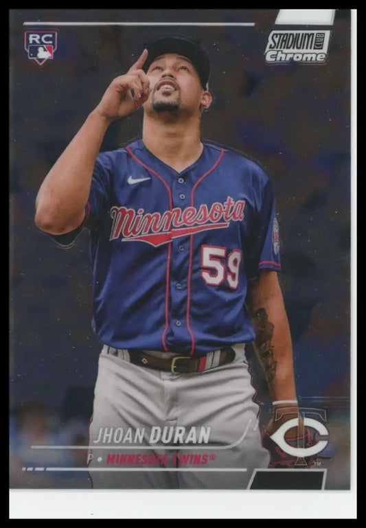 2022 Stadium Club Chrome Jhoan Duran RC 328 Minnesota Twins Baseball NM - Baseball Card Single