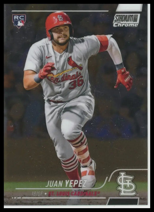 2022 Stadium Club Chrome Juan Yepez RC 29 St. Louis Cardinals Baseball NM - Baseball Card Single