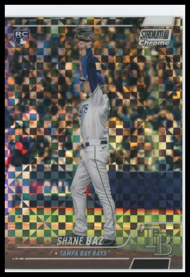 2022 Stadium Club Chrome - X-Fractor Shane Baz 15 Tampa Bay Rays Baseball NM - Baseball Card Single