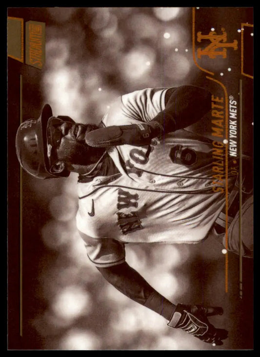 2022 Stadium Club - Sepia Starling Marte 90 New York Mets LP - Baseball Card Single
