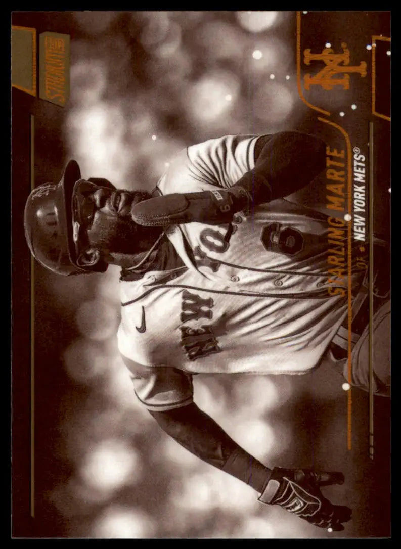 2022 Stadium Club - Sepia Starling Marte 90 New York Mets LP - Baseball Card Single