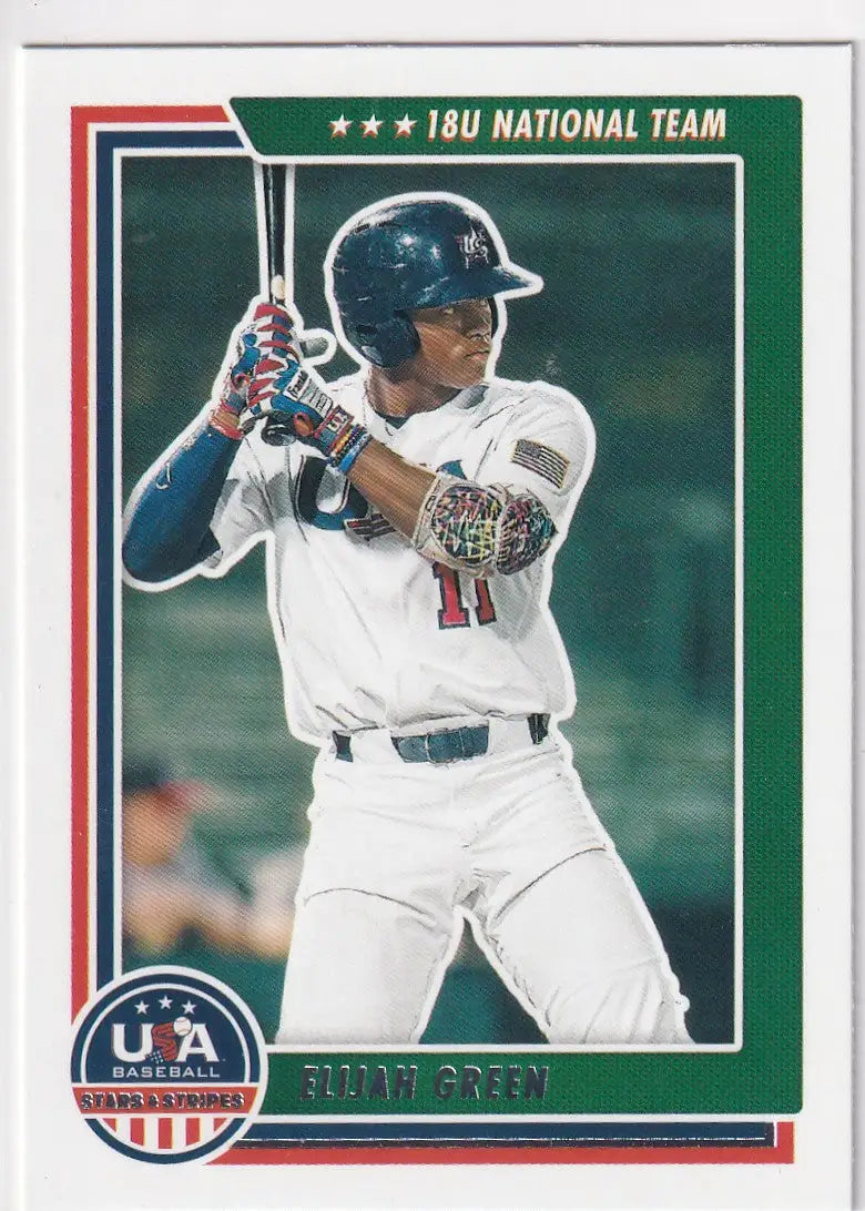 2022 STARS AND STRIPES #93 ELIJAH GREEN- USA - Baseball Card Single