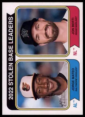2022 Stolen Base Leaders (Jorge Mateo / Jon Berti) 2023 Topps Heritage #204 - Baseball Card Single