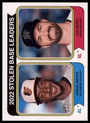 2022 Stolen Base Leaders (Jorge Mateo / Jon Berti) LL 2023 Topps Heritage #204 - Baseball Card Single