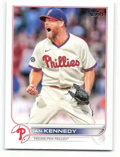 Original gloss of Ian Kennedy baseball card from 2022 Topps #102 NM-MT