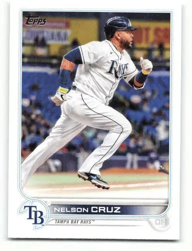 Original gloss baseball card featuring Nelson Cruz NM-MT from 2022 Topps Rays