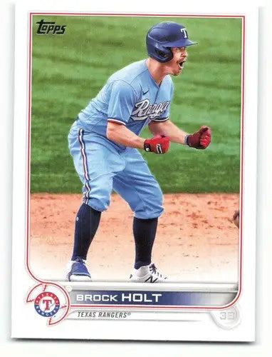 2022 Topps #113 Brock Holt NM-MT Rangers ID:47654 - Baseball Card Single
