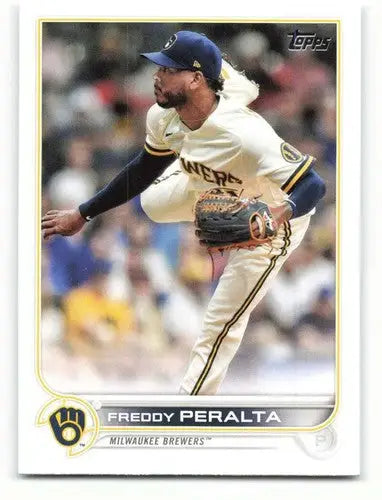 2022 Topps #13 Freddy Peralta NM-MT Brewers ID:40516 - Baseball Card Single