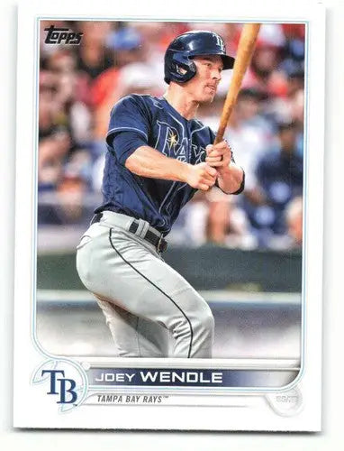 Original gloss Joey Wendle baseball card from 2022 Topps #145 NM-MT Rays