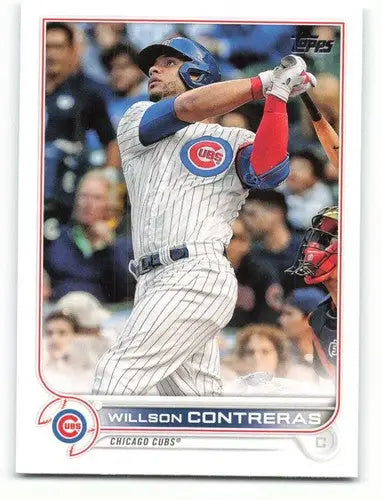 Willson Contreras baseball card with original gloss from 2022 Topps #147 NM-MT Cubs