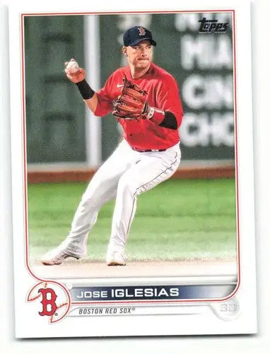 2022 Topps Jose Iglesias baseball card with original gloss from Simply Sandoval Reds collection