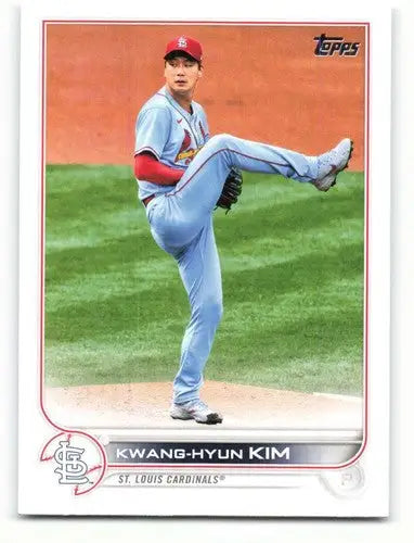 Kwang-Hyun Kim NM-MT baseball card from 2022 Topps series with original gloss