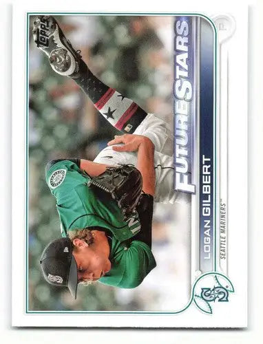 2022 Topps Logan Gilbert baseball card with original gloss Mariners ID 40668
