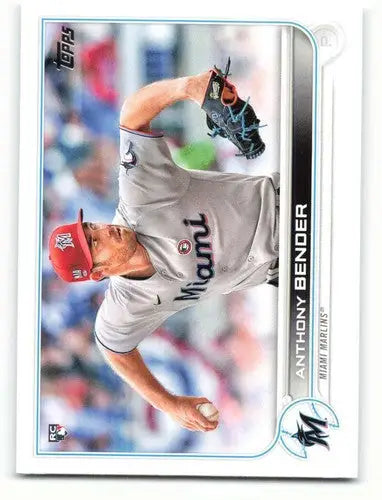 2022 Topps #160 Anthony Bender NM-MT RC Rookie Marlins ID:42198 - Baseball Card Single
