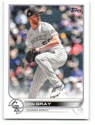 2022 Topps Jon Gray baseball card NM-MT Rockies original gloss typical cards sell